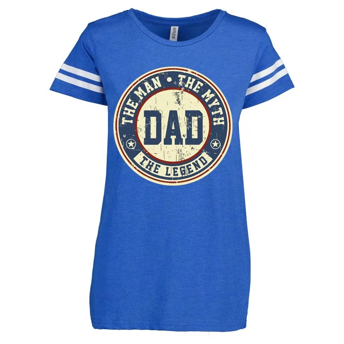 Dad The Man The Myth The Legend Enza Ladies Jersey Football T-Shirt