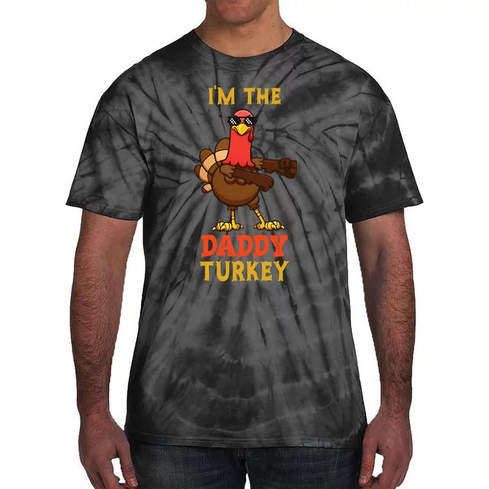 Daddy Turkey Matching Family Group Thanksgiving Dancing matching mama turkey Tie-Dye T-Shirt