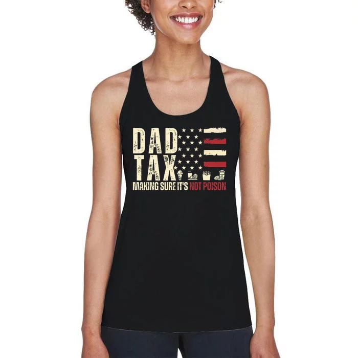 Dad Tax Making Sure ItS Not P.O.I.S.O.N Women's Racerback Tank