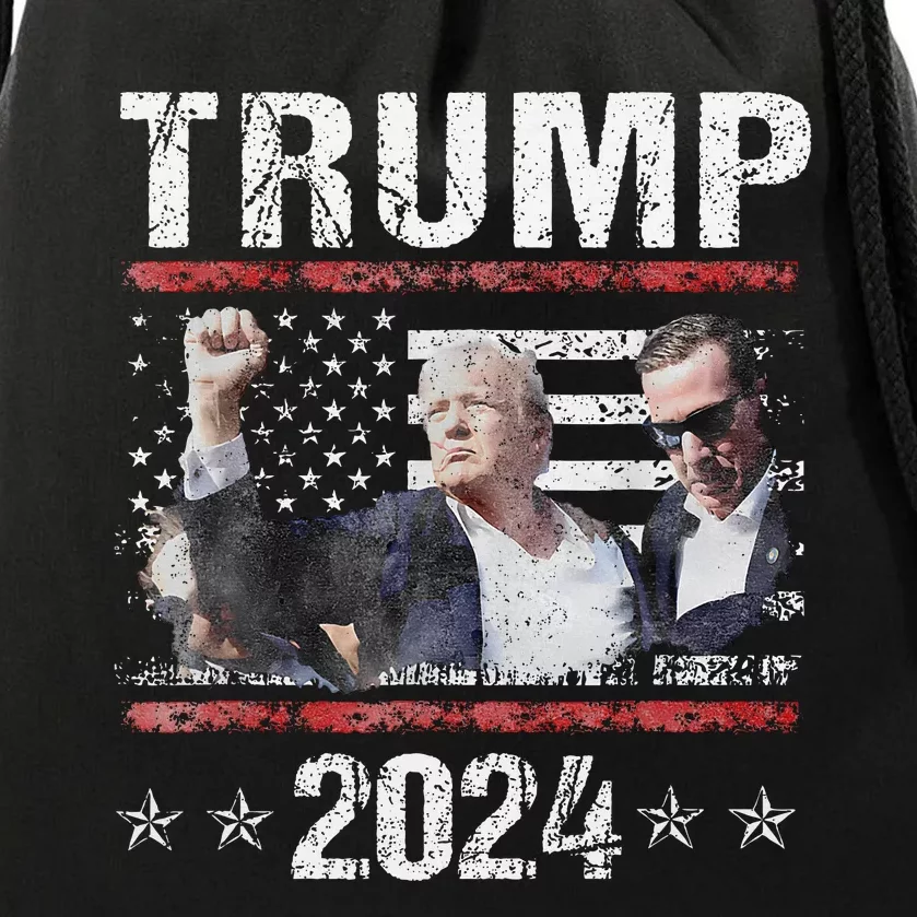 Donald Trump 2024 Take America Back Election (On Back) Drawstring Bag