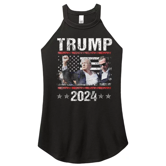 Donald Trump 2024 Take America Back Election (On Back) Women’s Perfect Tri Rocker Tank