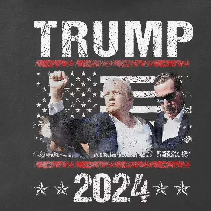 Donald Trump 2024 Take America Back Election (On Back) Zip Tote Bag