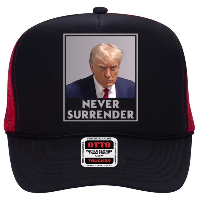 Donald Trump Mugshot Legend High Crown Mesh Trucker Hat