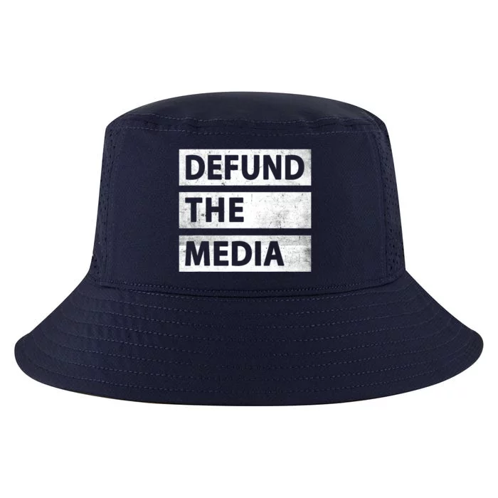 Defund The Media Political Fake News Cool Comfort Performance Bucket Hat