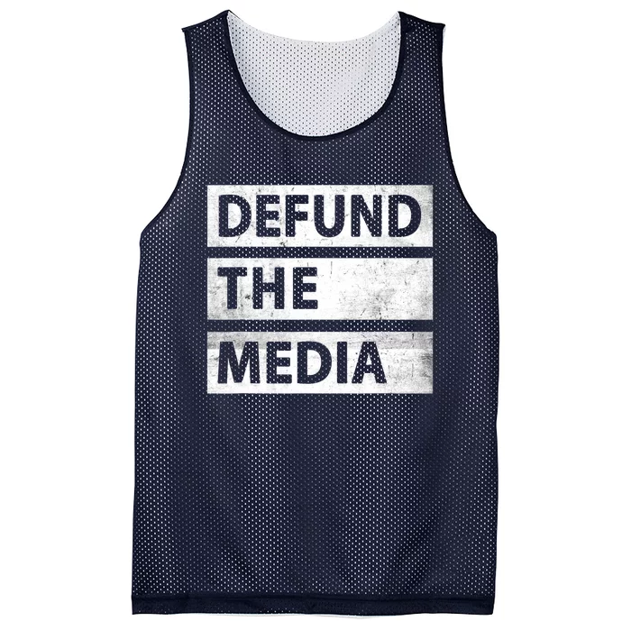 Defund The Media Political Fake News Mesh Reversible Basketball Jersey Tank