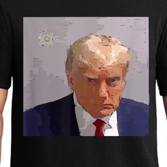 Donald Trump Mug Shot Illustration Pajama Set