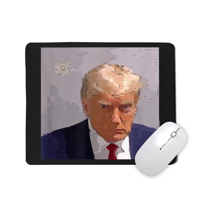 Donald Trump Mug Shot Illustration Mousepad