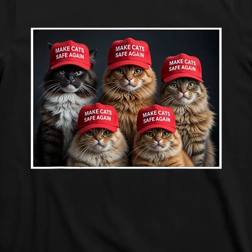 Donald Trump Make Cats Safe Again Red Hat 2024 Debate Funny T-Shirt