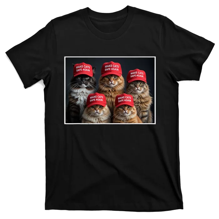 Donald Trump Make Cats Safe Again Red Hat 2024 Debate Funny T-Shirt