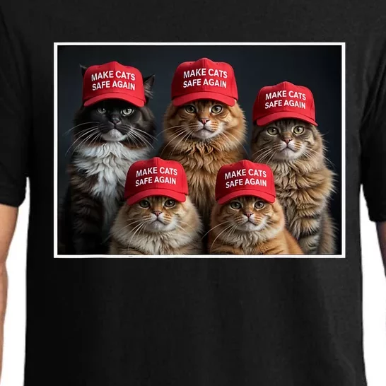 Donald Trump Make Cats Safe Again Red Hat 2024 Debate Funny Pajama Set