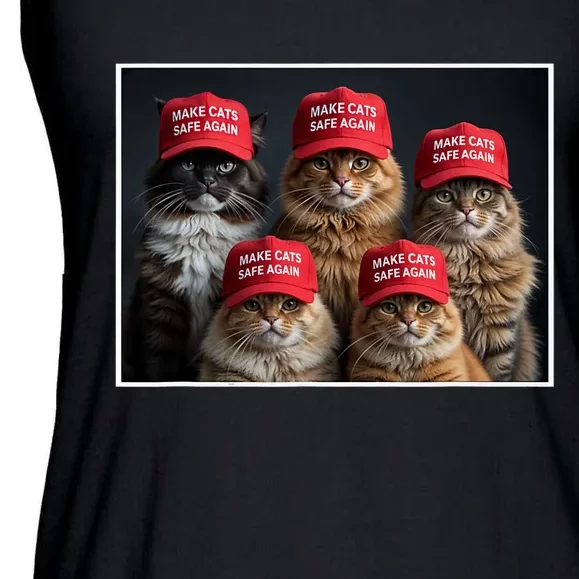 Donald Trump Make Cats Safe Again Red Hat 2024 Debate Funny Ladies Essential Flowy Tank