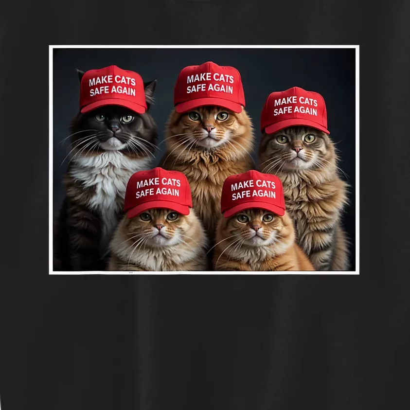 Donald Trump Make Cats Safe Again Red Hat 2024 Debate Funny Kids Sweatshirt