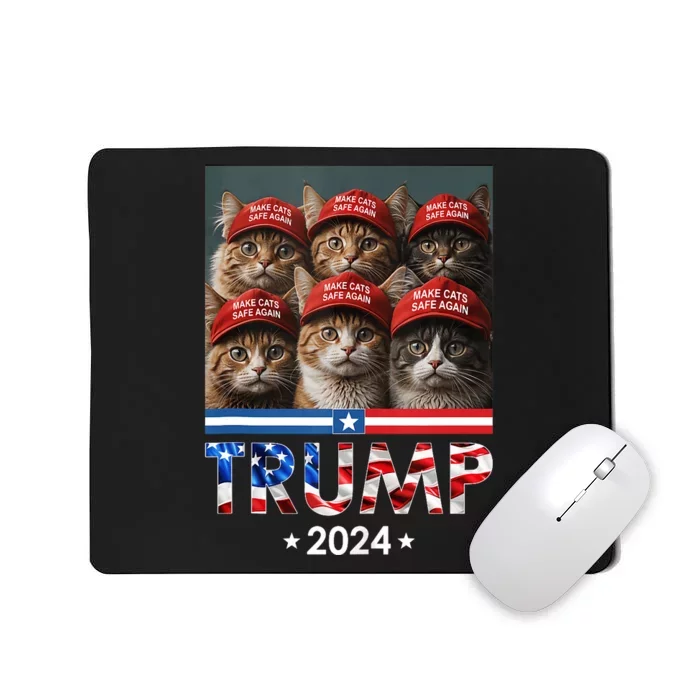 Donald Trump Make Cats Safe Again 2024 Debate Funny Mousepad