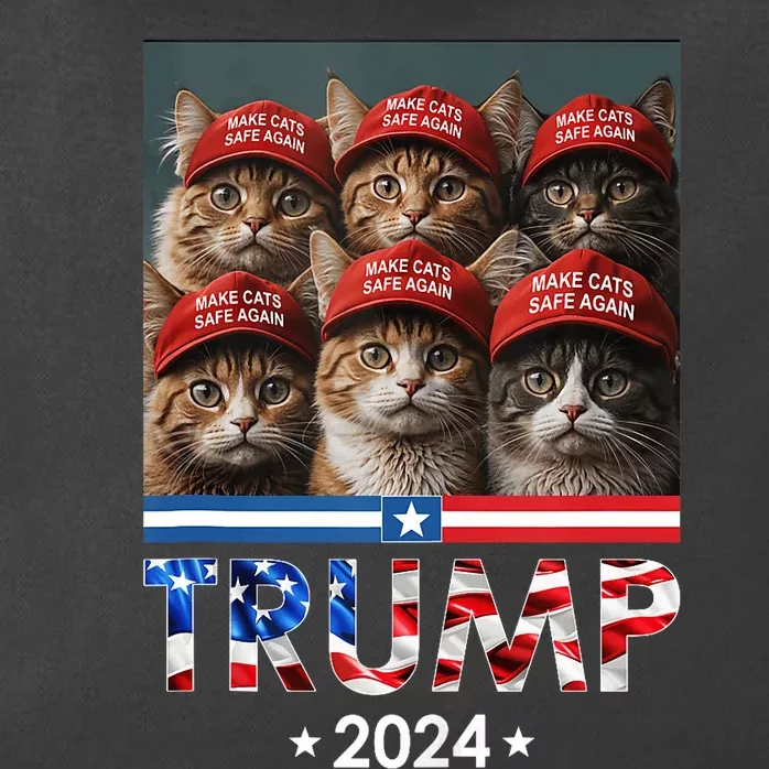 Donald Trump Make Cats Safe Again 2024 Debate Funny Zip Tote Bag