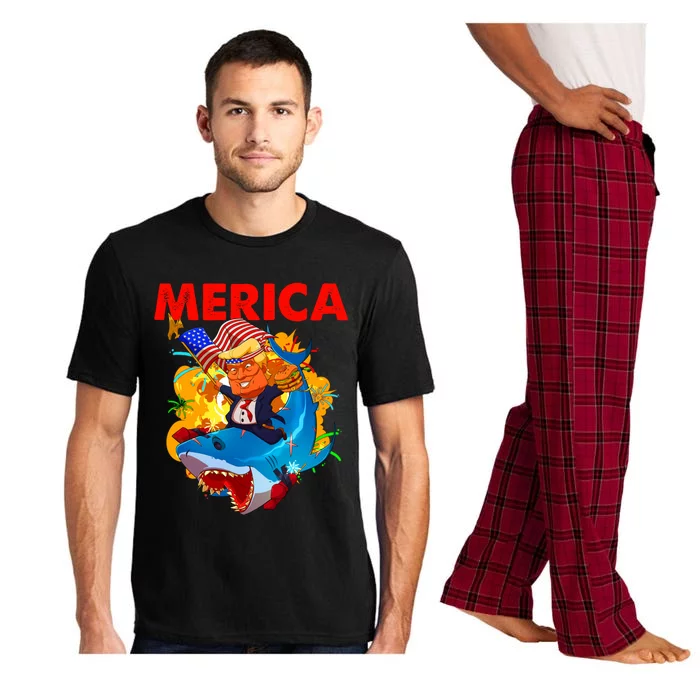 Donald Trump Merica American Flag Murica Gift Pajama Set