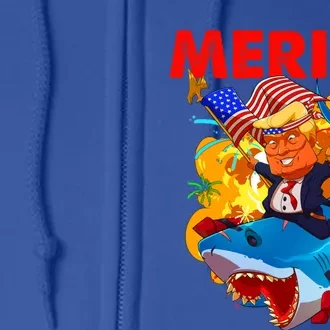 Donald Trump Merica American Flag Murica Gift Full Zip Hoodie