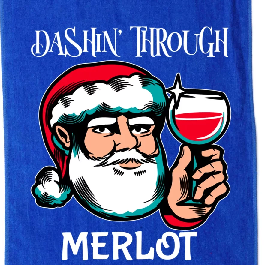 Dashin Through Merlot Christmas Santa Wine Gift Platinum Collection Golf Towel