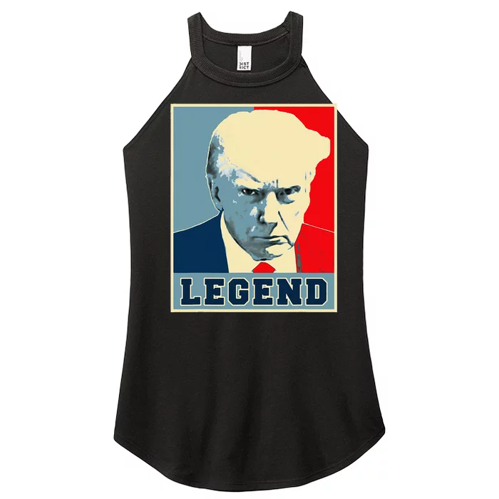 Donald Trump Mug Shot 2024 President Legend Never Surrender Women’s Perfect Tri Rocker Tank