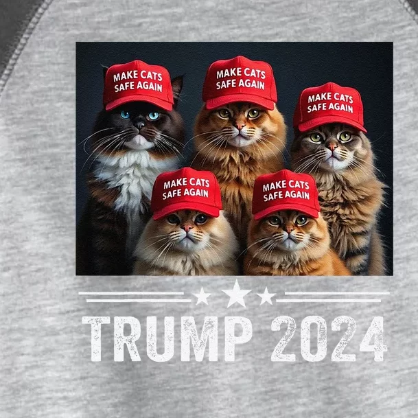 Donald Trump Make Cats Safe Again Red Hat 2024 Debate Gift Toddler Fine Jersey T-Shirt