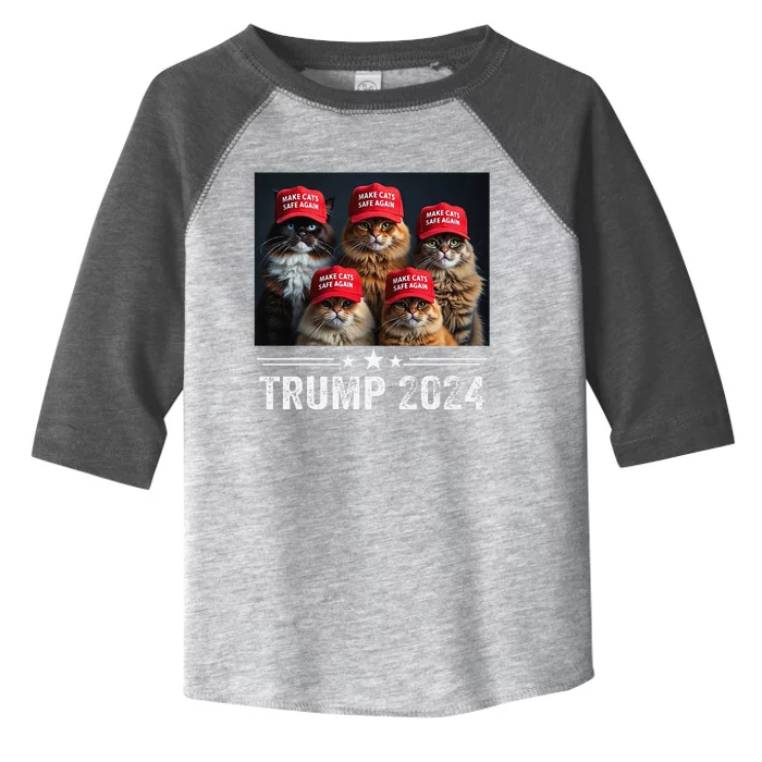 Donald Trump Make Cats Safe Again Red Hat 2024 Debate Gift Toddler Fine Jersey T-Shirt