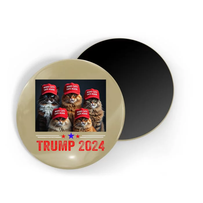 Donald Trump Make Cats Safe Again Trump 2024 Gift Magnet