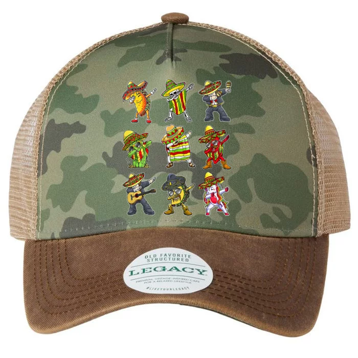 Dabbing Taco Mexican Friends Cinco De Mayo Legacy Tie Dye Trucker Hat