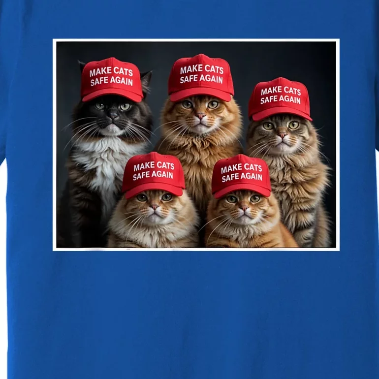 Donald Trump Make Cats Safe Again Red Hat 2024 Debate Funny Premium T-Shirt