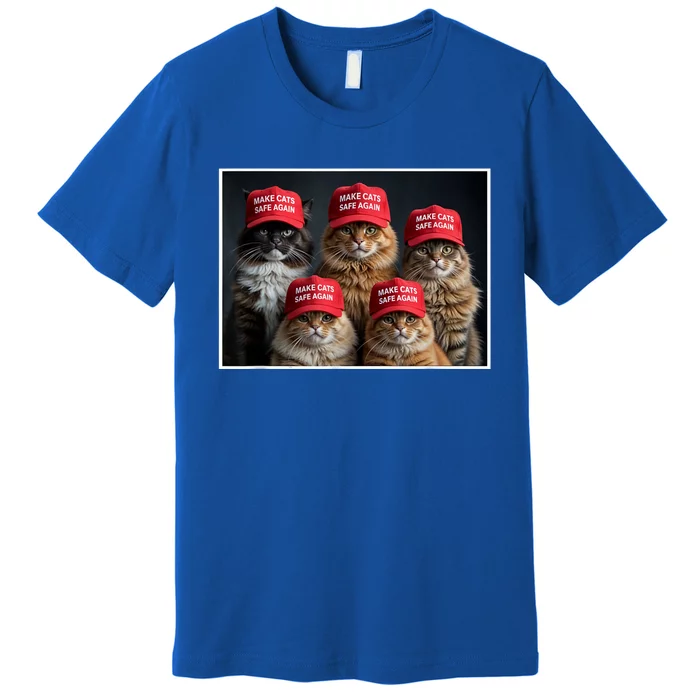 Donald Trump Make Cats Safe Again Red Hat 2024 Debate Funny Premium T-Shirt