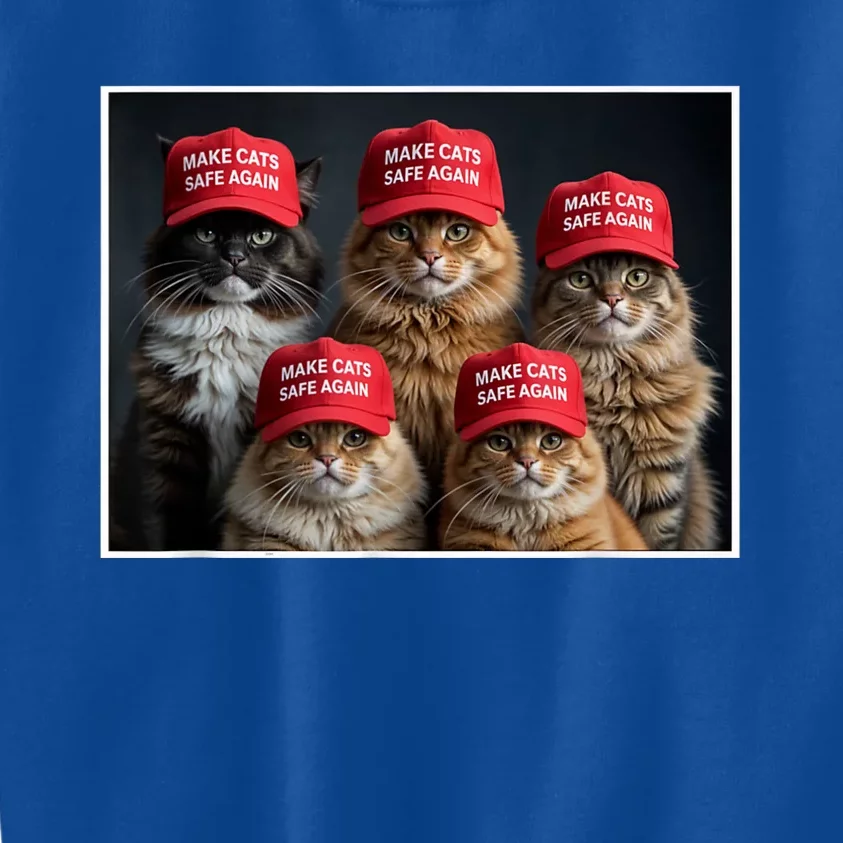 Donald Trump Make Cats Safe Again Red Hat 2024 Debate Funny Kids Sweatshirt