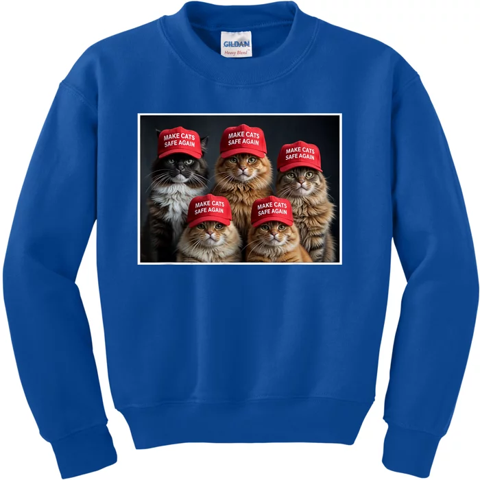 Donald Trump Make Cats Safe Again Red Hat 2024 Debate Funny Kids Sweatshirt