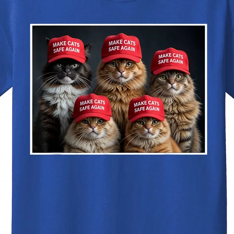 Donald Trump Make Cats Safe Again Red Hat 2024 Debate Funny Kids T-Shirt