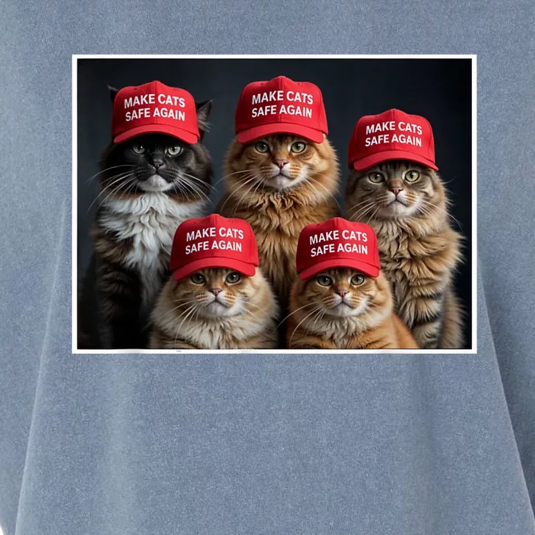 Donald Trump Make Cats Safe Again Red Hat 2024 Debate Funny Garment-Dyed Women's Muscle Tee