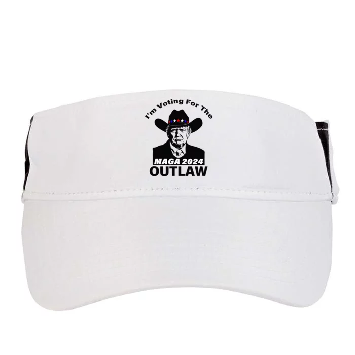 Donald Trump Maga IM Voting For The Outlaw 2024 President Adult Drive Performance Visor