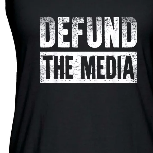 Defund The Media Ladies Essential Flowy Tank