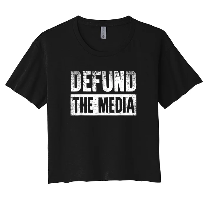 Defund The Media Women's Crop Top Tee