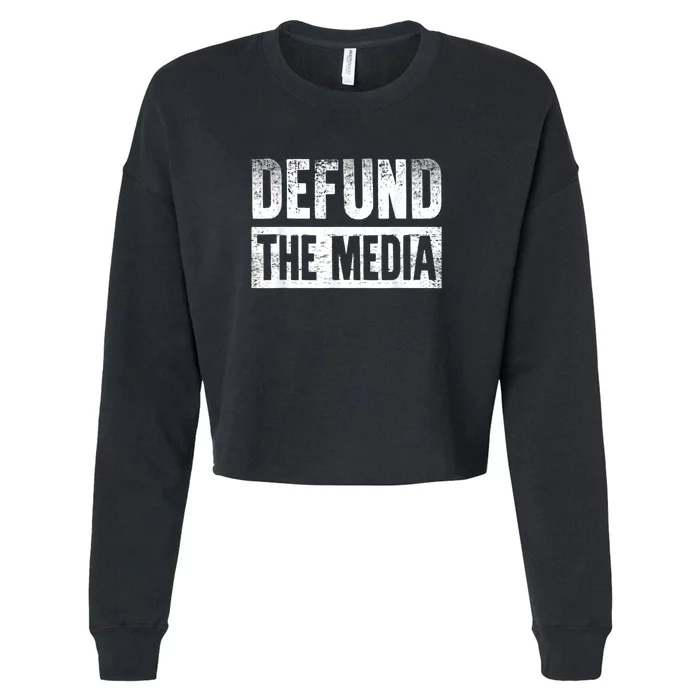 Defund The Media Cropped Pullover Crew