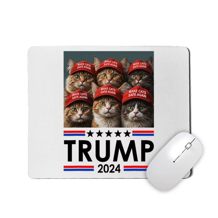 Donald Trump Make Cats Safe Again 2024 Debate Funny Mousepad