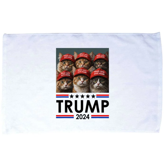 Donald Trump Make Cats Safe Again 2024 Debate Funny Microfiber Hand Towel