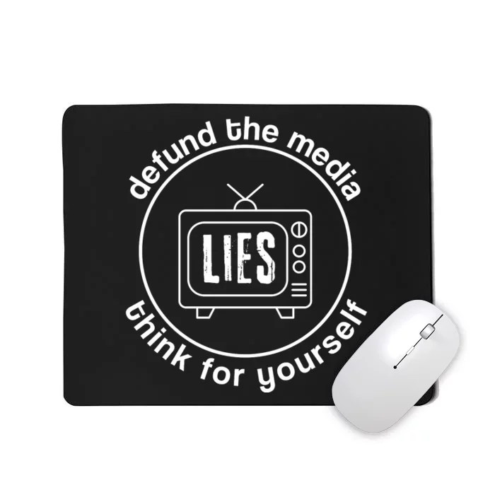 Defund The Media Anti Censorship MAGA Conservative Mousepad