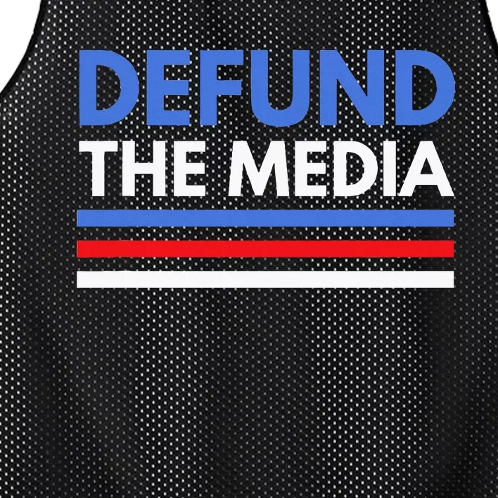 Defund The Media Funny Media Election Humor Mesh Reversible Basketball Jersey Tank