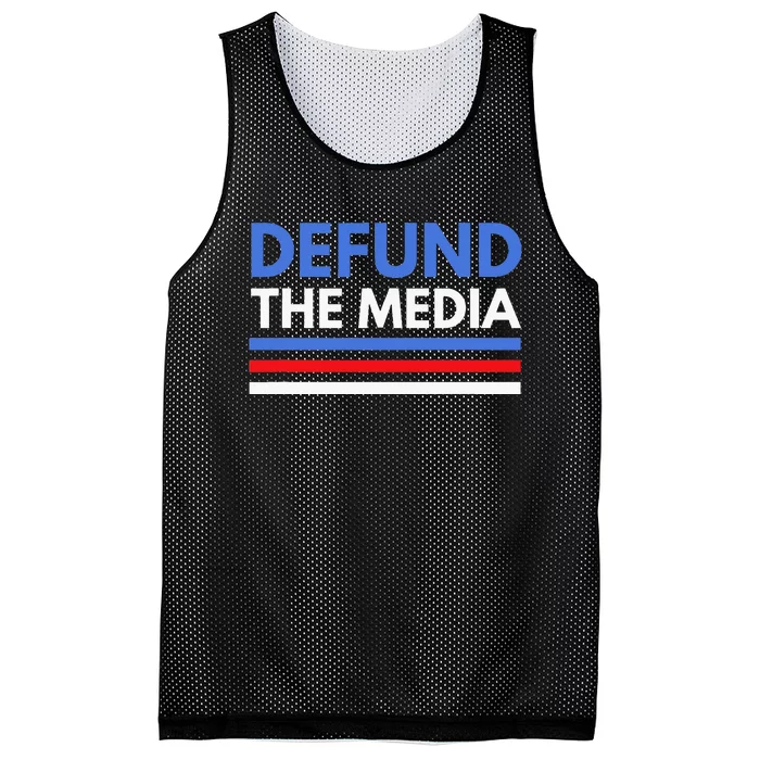 Defund The Media Funny Media Election Humor Mesh Reversible Basketball Jersey Tank