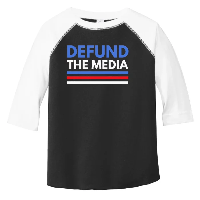 Defund The Media Funny Media Election Humor Toddler Fine Jersey T-Shirt