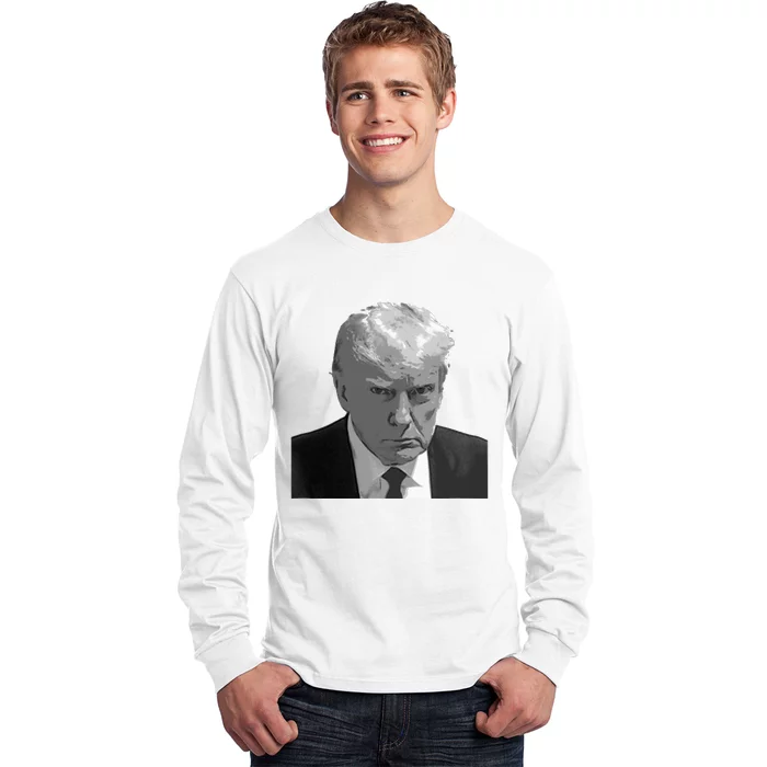 DONALD TRUMP MUG SHOT Long Sleeve Shirt