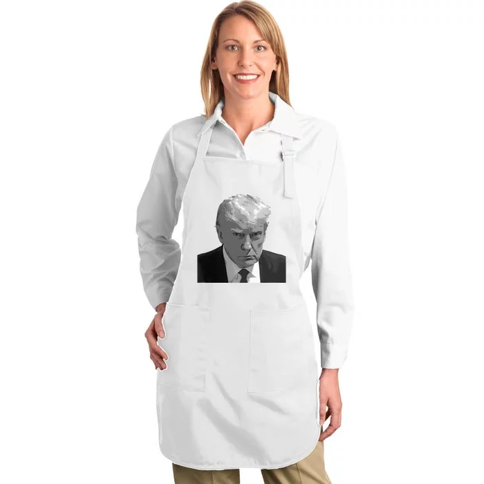 DONALD TRUMP MUG SHOT Full-Length Apron With Pocket