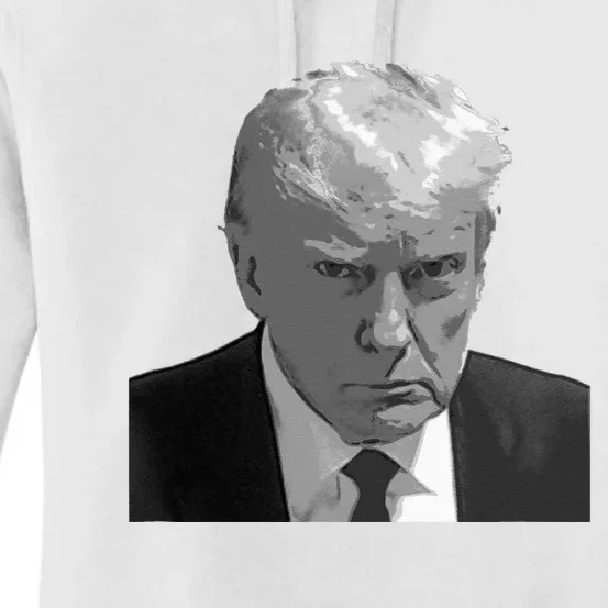 DONALD TRUMP MUG SHOT Women's Pullover Hoodie