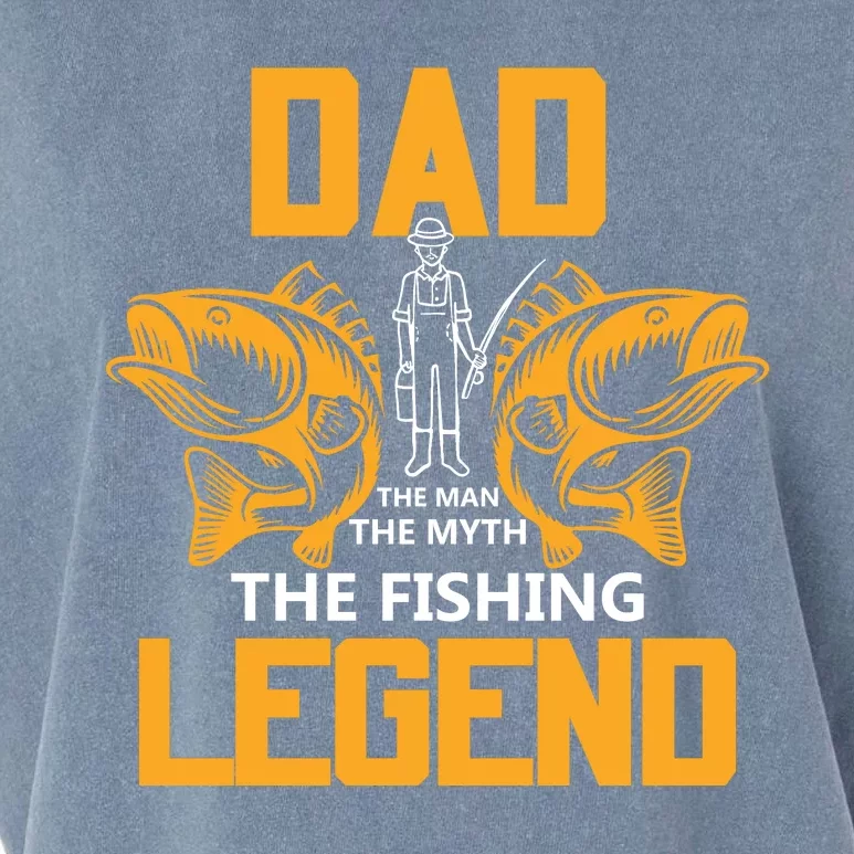 Dad The Man Myth The Fishing Legend Garment-Dyed Women's Muscle Tee