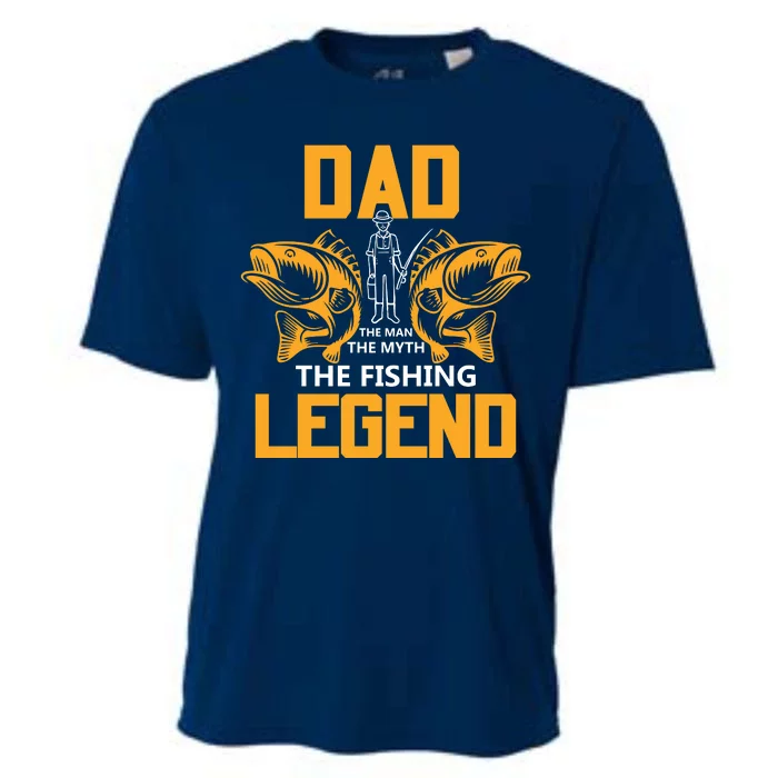 Dad The Man Myth The Fishing Legend Cooling Performance Crew T-Shirt