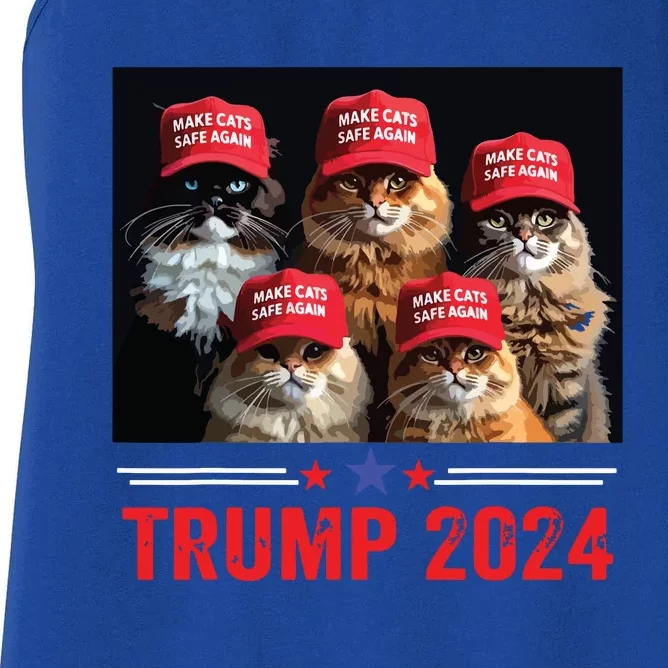 Donald Trump Make Cats Safe Again Trump 2024 Women's Racerback Tank