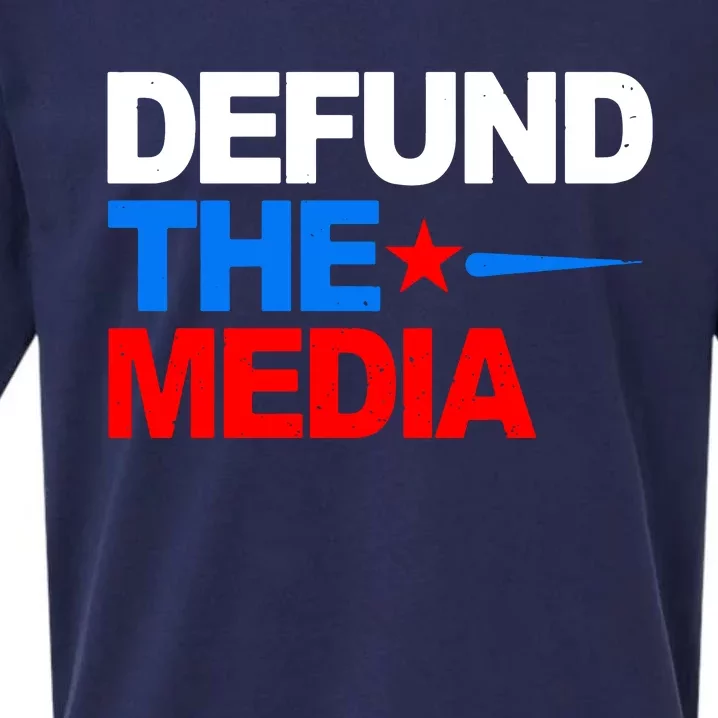 Defund The Media Sueded Cloud Jersey T-Shirt