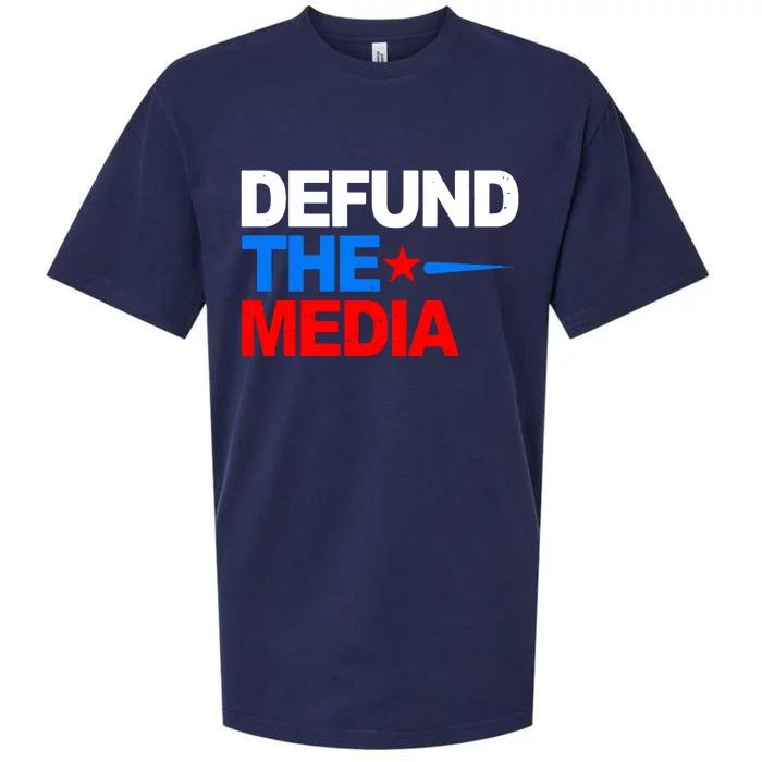 Defund The Media Sueded Cloud Jersey T-Shirt